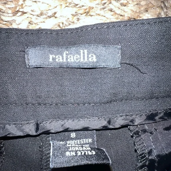 RAFAELLA black striped dress pants size 8 short - Picture 2 of 3